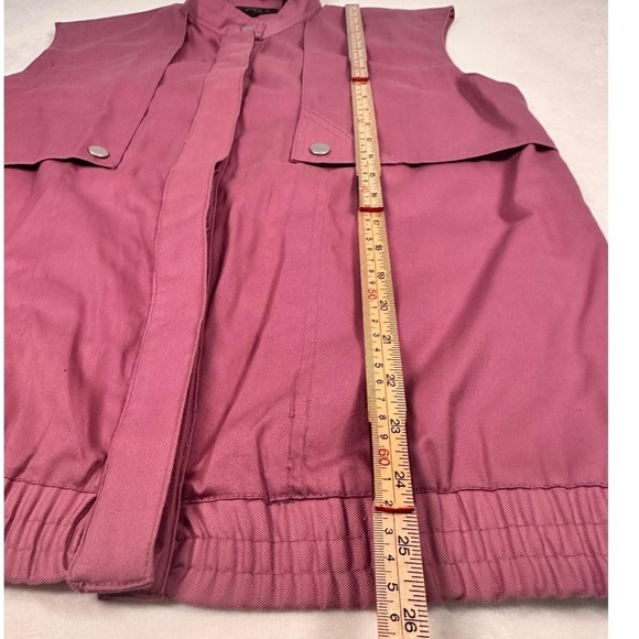 Vintage LeSport Tomboy Pink 100% Cotton Snap Button Boho Y2K Vest Women's Size 9 - Picture 8 of 8